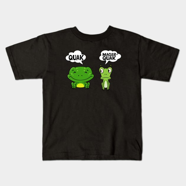 Quak Und Magerquak Lustige Frösche Wortwitz Frosch Kids T-Shirt by Foxxy Merch